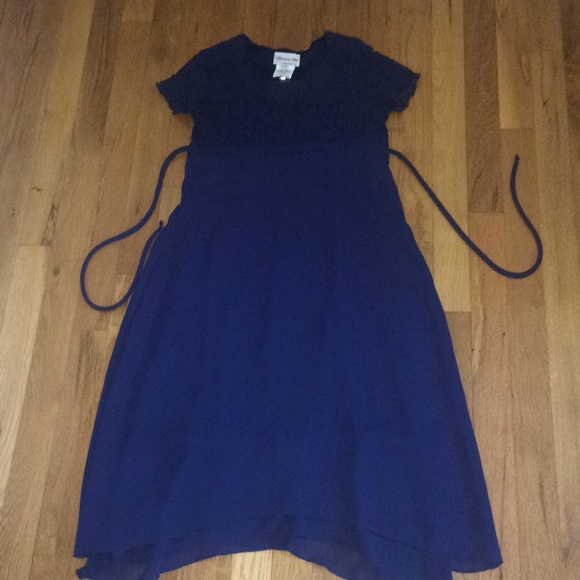 macy's navy blue lace dress